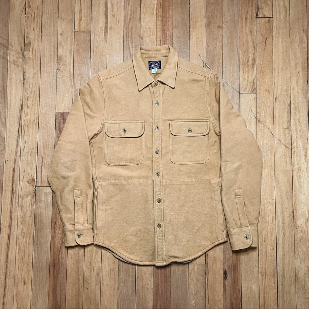 J. Crew Light Brown  " Chamois Shirt "  Cotton Flannel Shirt (Size XS)